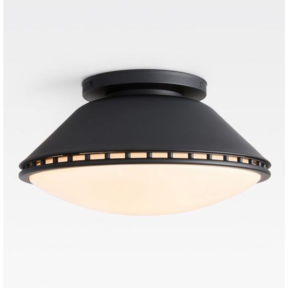 Rejuvenation Other - Rejuvenation Leeland LED Flush Mount Light Sconce Outdoor Black 16”